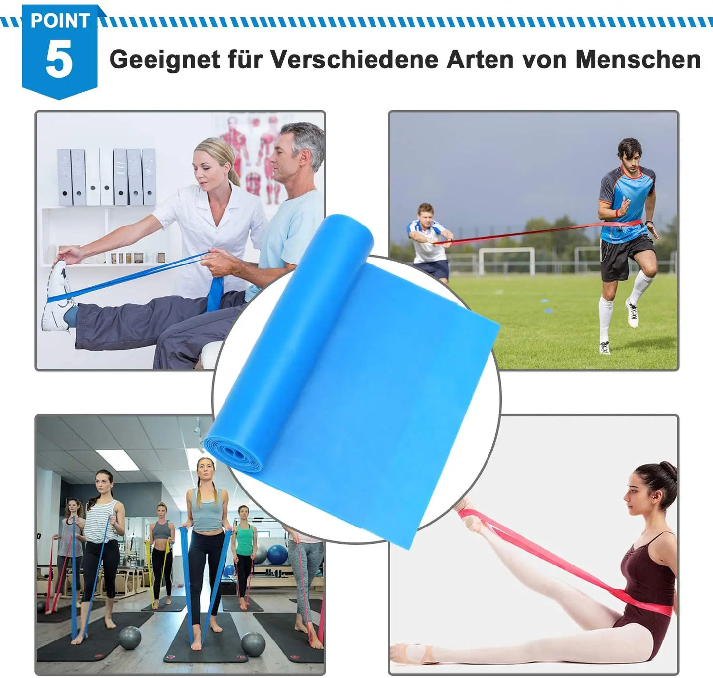 Professional Resistance Bands Set - 3 Elastic Fitness Tapes for Yoga, Pilates, Crossfit, and Strength Training